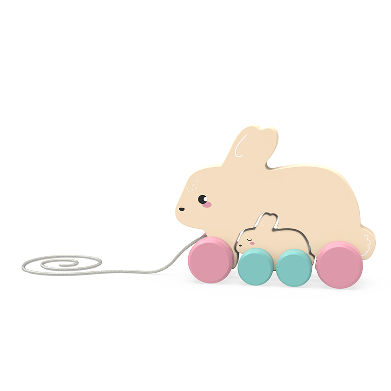 Wooden Pull Along Rabbits